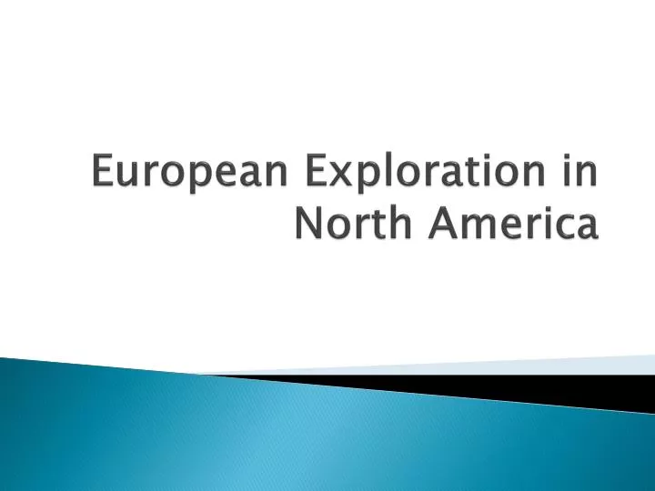 european exploration in north america
