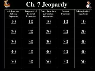Ch. 7 Jeopardy