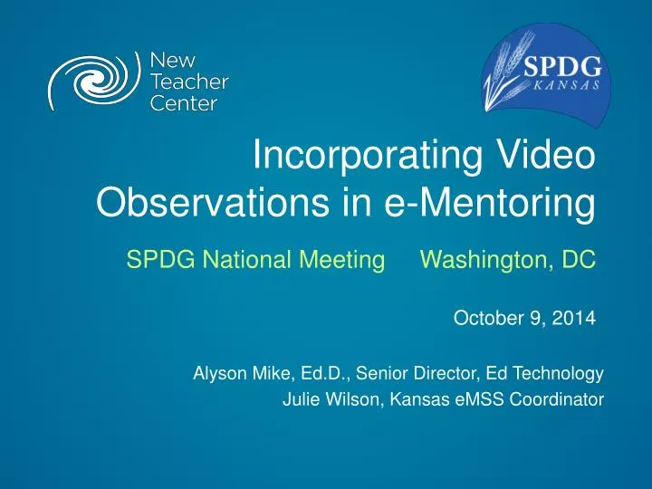 incorporating video observations in e mentoring