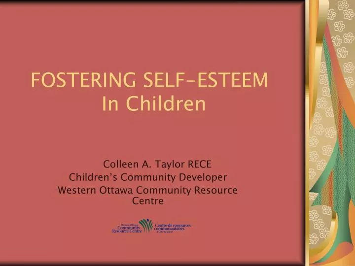 fostering self esteem in children