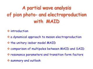 A partial wave analysis of pion photo- and electroproduction with MAID
