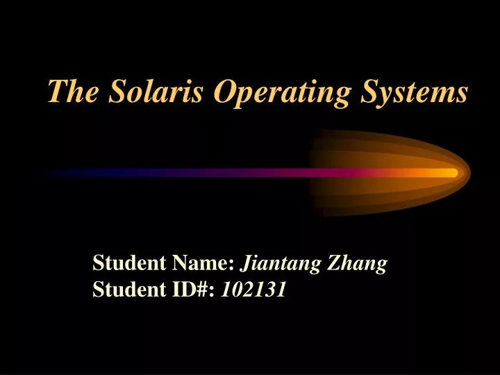 the solaris operating systems