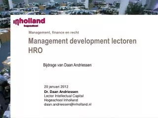 Management development lectoren HRO