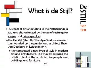 What is de Stijl?