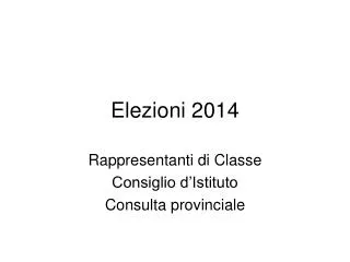 Elezioni 2014