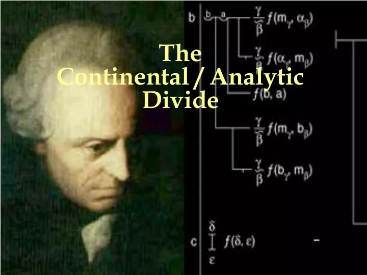 the continental analytic divide