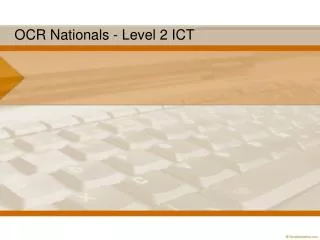 OCR Nationals - Level 2 ICT