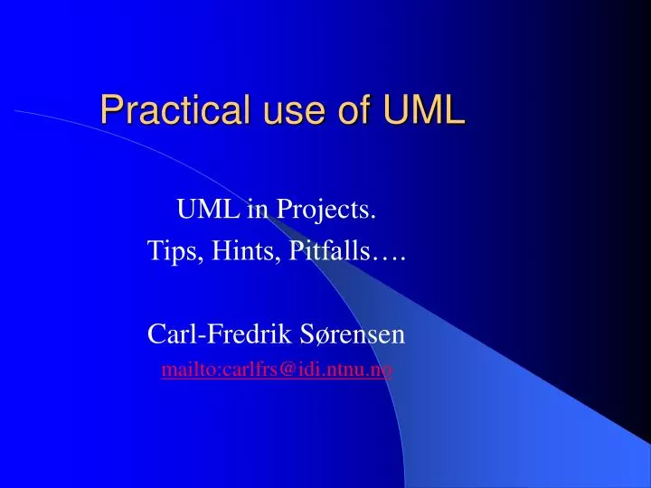 practical use of uml
