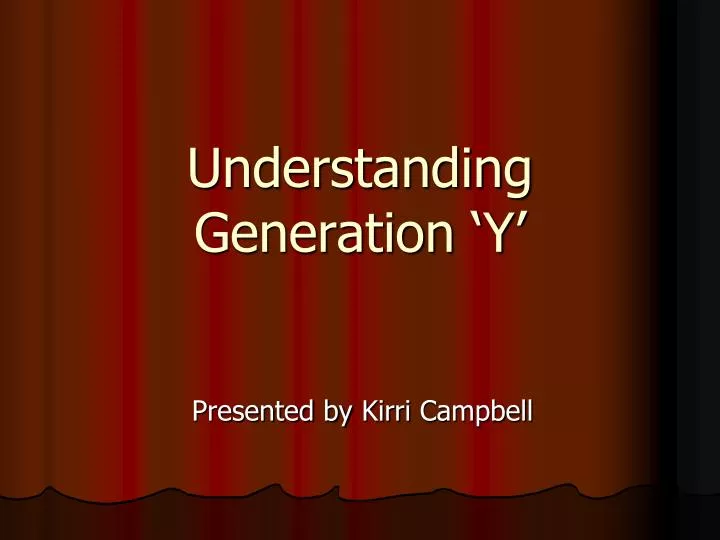 understanding generation y