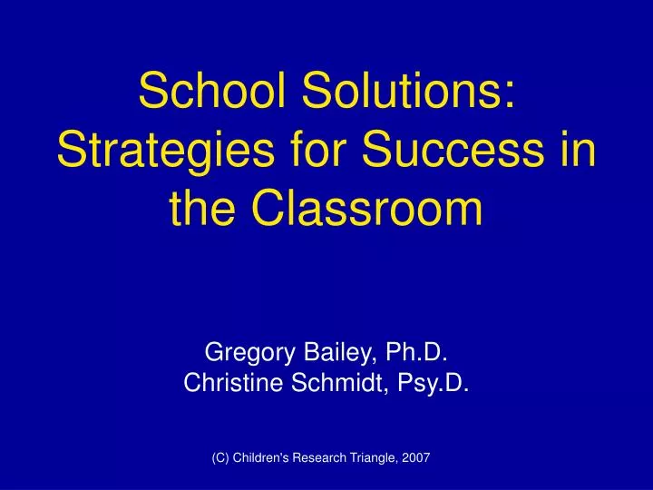 school solutions strategies for success in the classroom