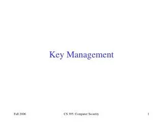 Key Management