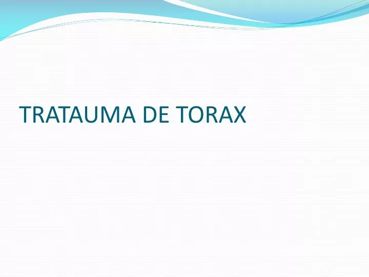 tratauma de torax