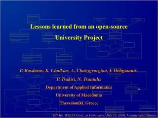 Lessons learned from an open-source University Project
