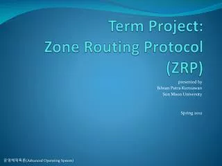 Term Project: Zone Routing Protocol (ZRP)