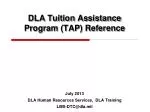 DLA Tuition Assistance Program (TAP) Reference - slide 1