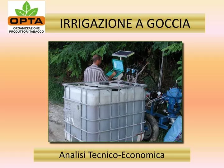 irrigazione a goccia