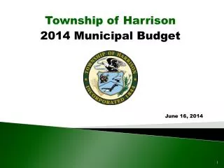 2014 Municipal Budget