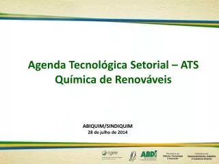 Agenda Tecnológica Setorial – ATS Química de Renováveis