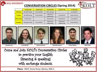 CONVERSATION CIRCLES (Spring 2014)