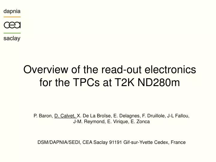 overview of the read out electronics for the tpcs at t2k nd280m
