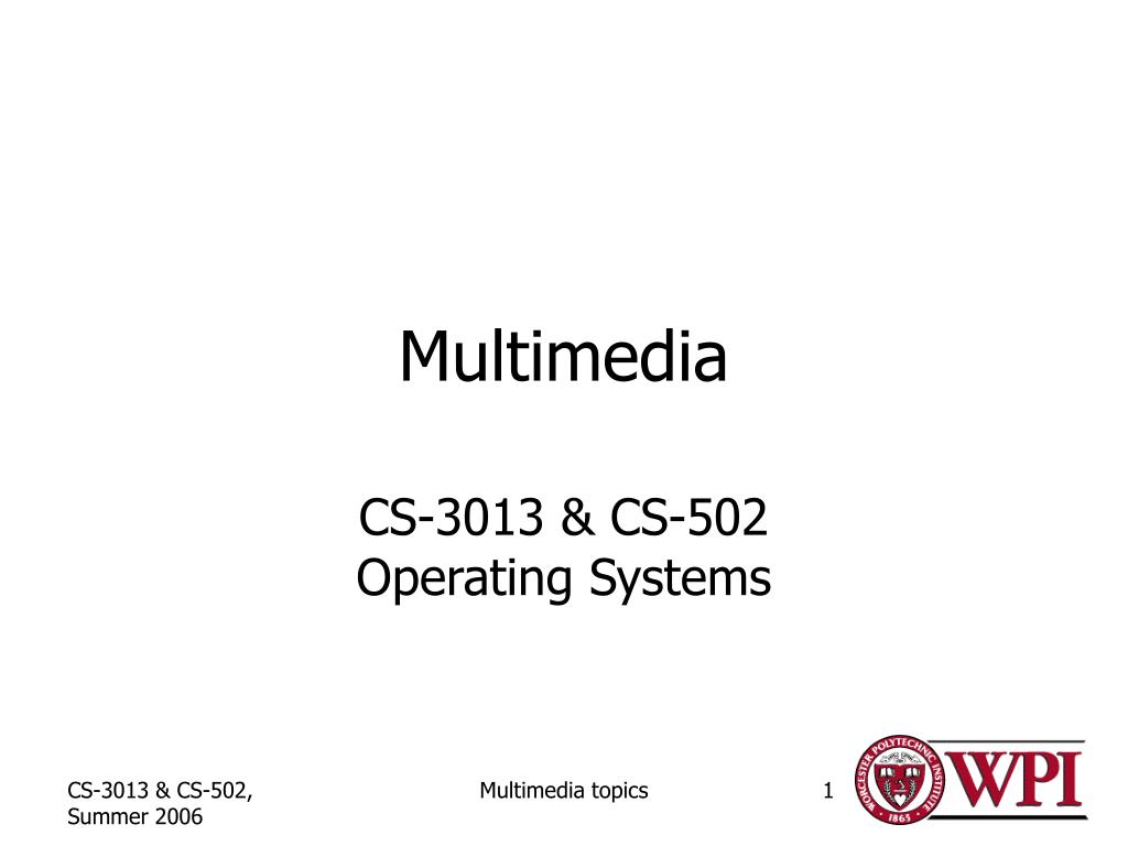 Multimedia - slide 1