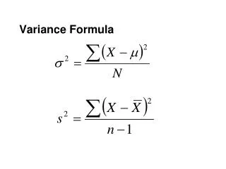 Variance Formula