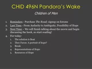 CHID 496N Pandora’s Wake