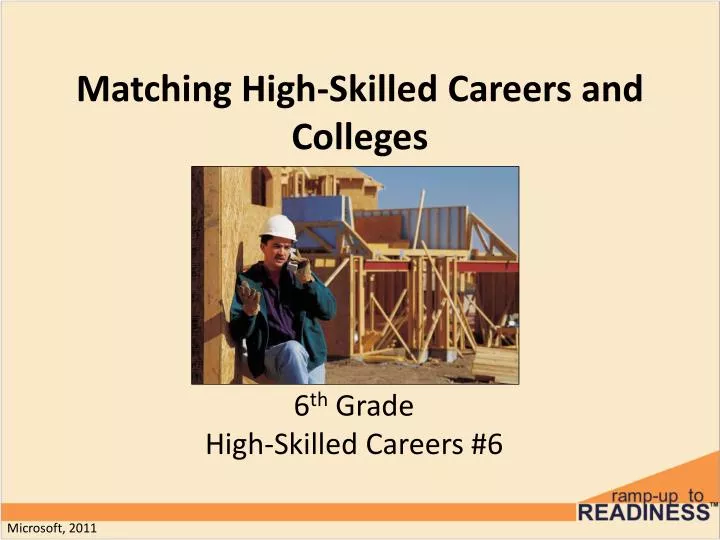 matching high skilled careers and colleges