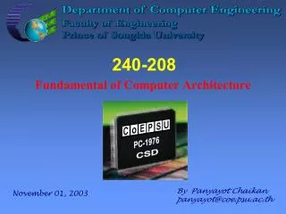 Chapter 5 ระบบอินพุตเอาต์พุตและระบบบัส Input/Output and system bus