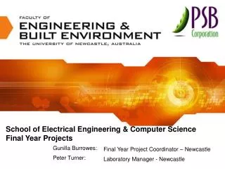 School of Electrical Engineering &amp; Computer Science Final Year Projects