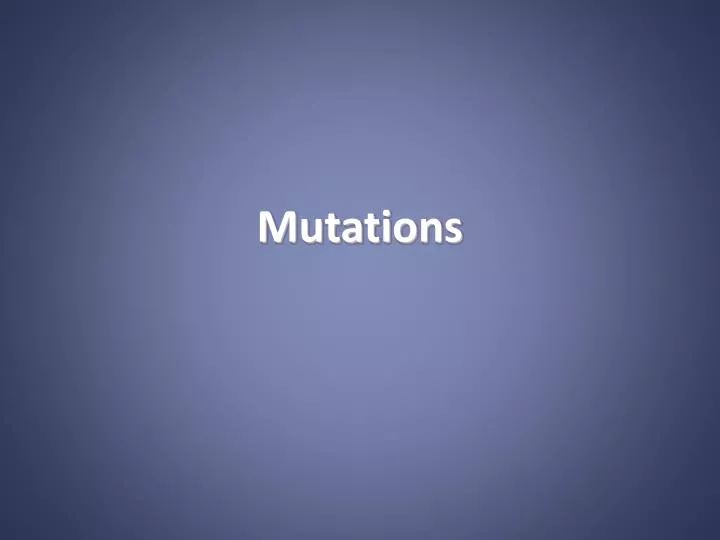 mutations