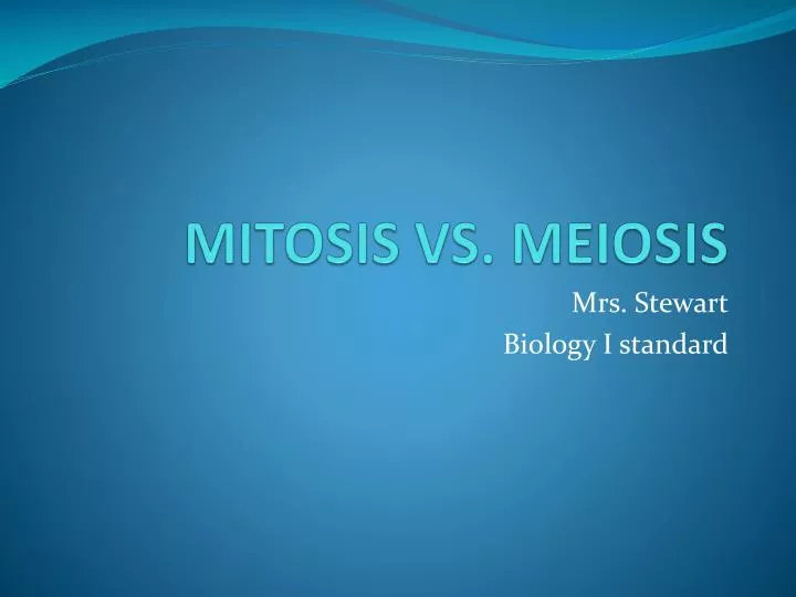 mitosis vs meiosis