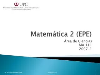Matemática 2 (EPE)