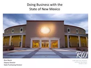 Doing Business with the State of New Mexico