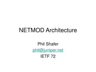 NETMOD Architecture