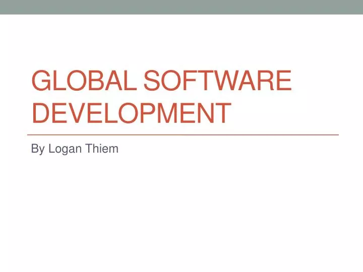 global software development