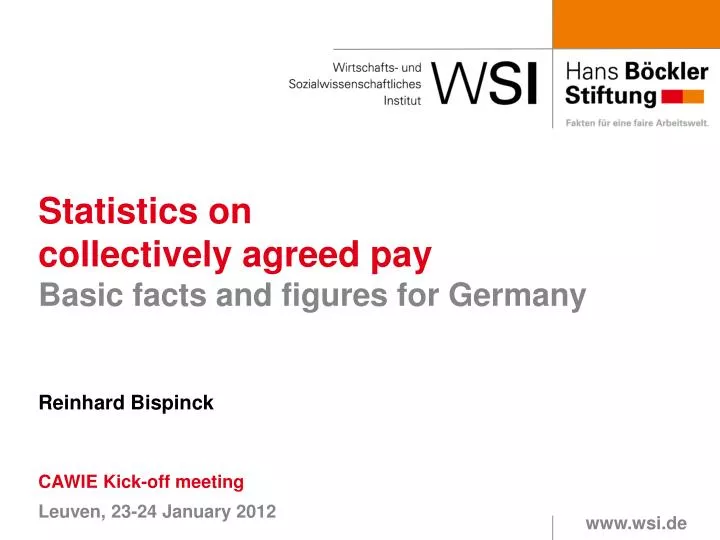 statistics on collectively agreed pay basic facts and figures for germany reinhard bispinck