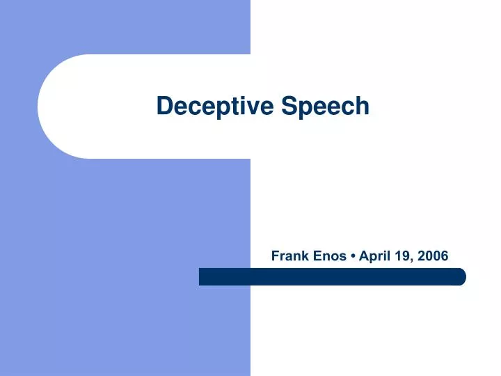 deceptive speech