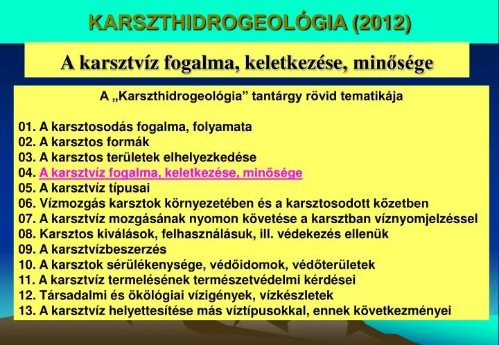 karszthidrogeol gia 2012