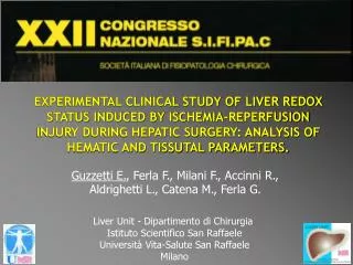 EXPERIMENTAL CLINICAL STUDY OF LIVER REDOX