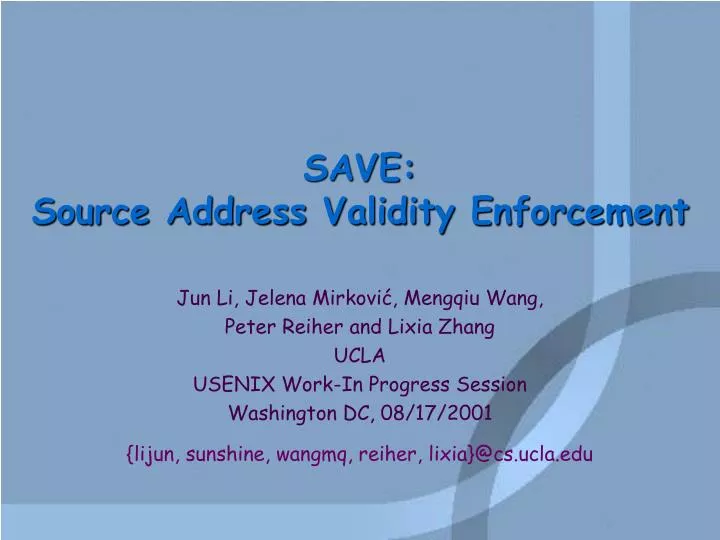 save source address validity enforcement