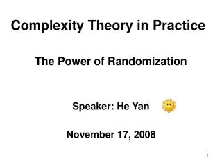 Complexity Theory in Practice