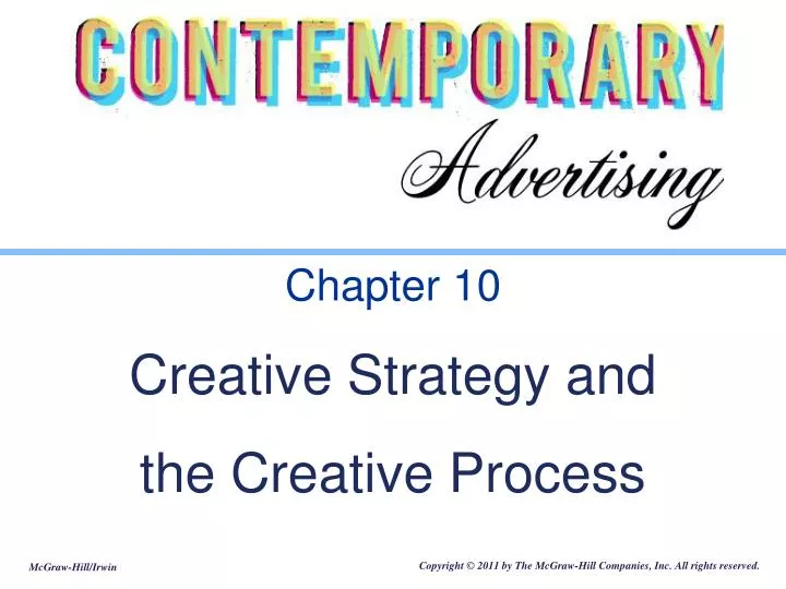 chapter 10 creative strategy and the creative process