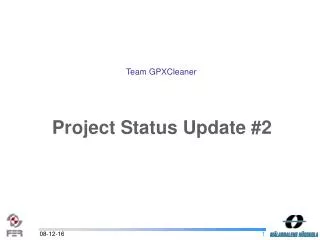 Project Status Update #2