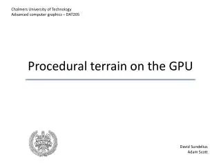 Procedural terrain on the GPU