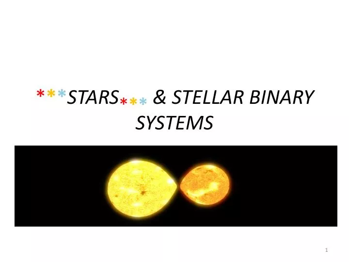 stars stellar binary systems