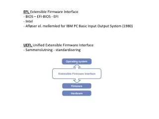 EFI , Extensible Firmware Interface - BIOS – EFI-BIOS - EFI - Intel