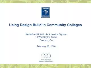 Using Design Build in Community Colleges