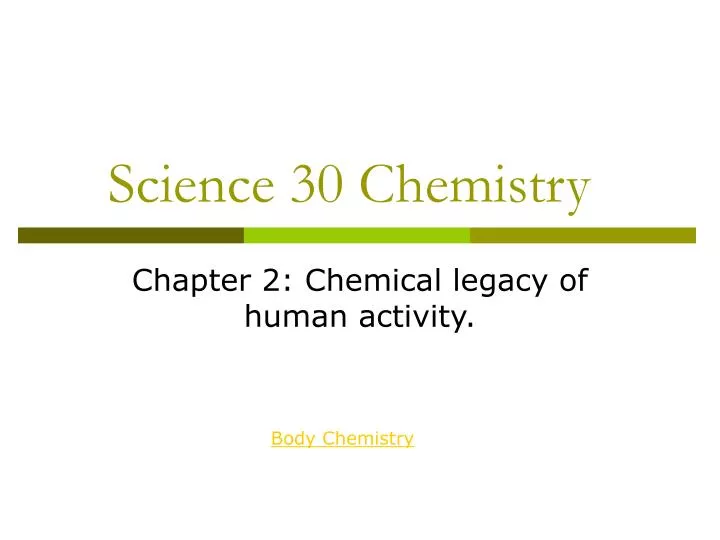 science 30 chemistry