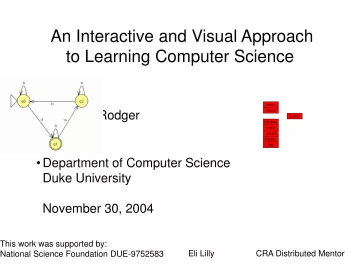 an interactive and visual approach to learning computer science